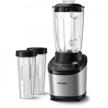 Philips HR3760/10 Μπλέντερ για Smoothies με Γυάλινη Κανάτα 1.8lt 1500W Ασημί